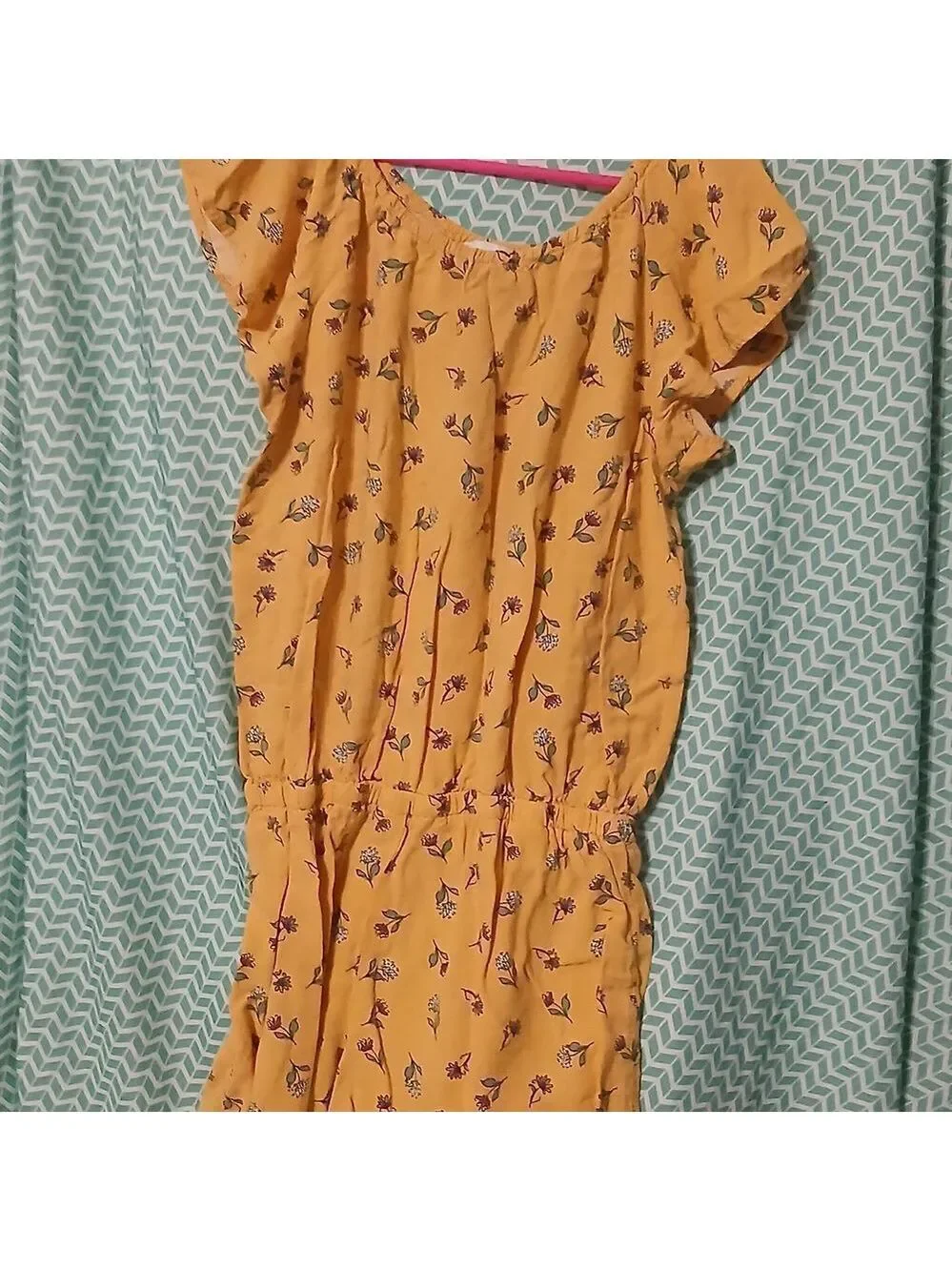 The Children's Place Yellow Floral Romper Size 10 12 - Picture 2 of 4
